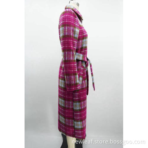 Tweeds 420G Lining Ladies Buttoned Coat with belt